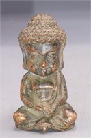 COPPER ALLOY SEATED FIGURE OF POCKET BUDDHA