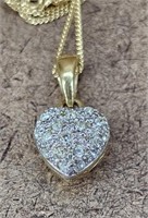 Dual Sided Heart Pendant Necklace