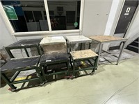 3 x 2 Tier Mobile Set Down Benches, Assembly Bench