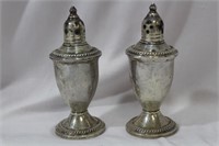 Pair of Weighted Sterling Salt and Pepper Shakers