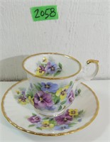 Vintage Rosina Bone China Tea Cup & Saucer