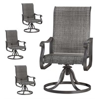 Patio Swivel Chairs Set of 4, Outdoor Dining