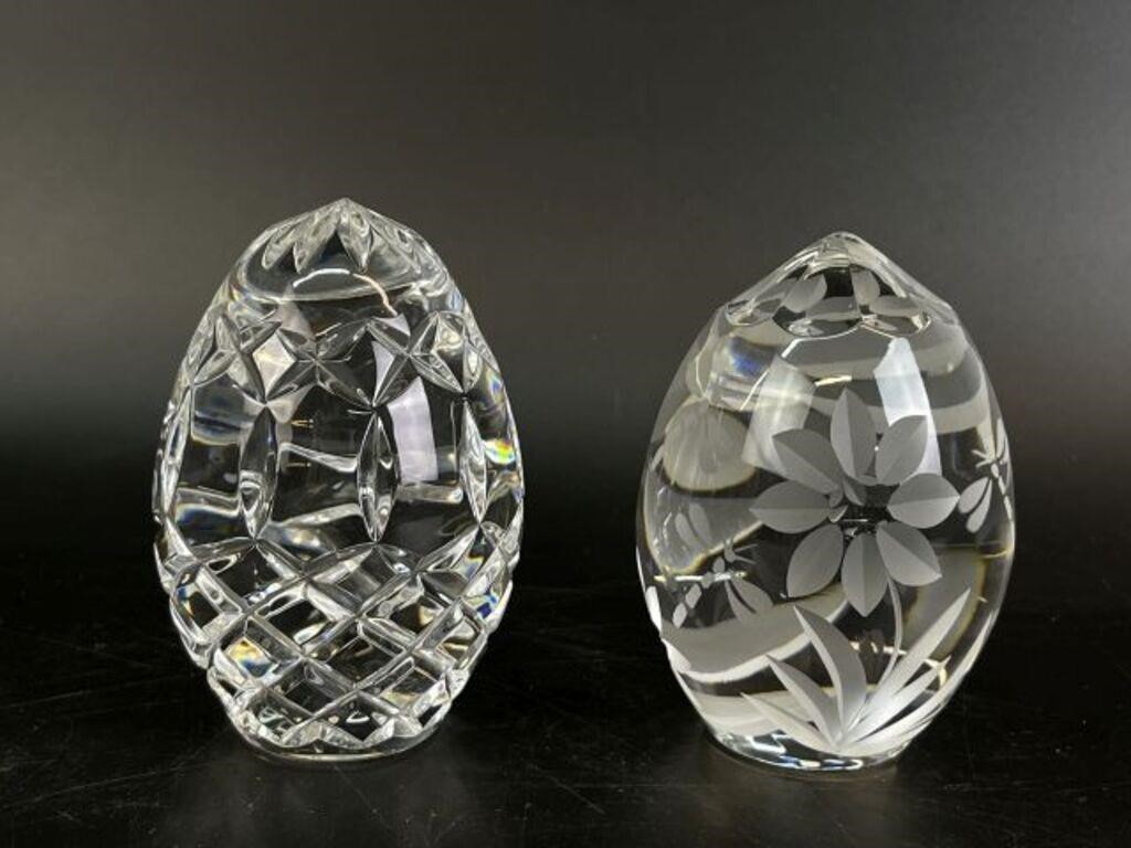 Crystal Egg Paperweights