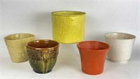 Selection of Vintage Glazed Garden Pots