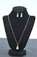 Jasper Earrings & Necklace Set