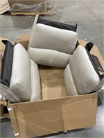 3 Back Cushions For  Sectional Sofa Biege/white