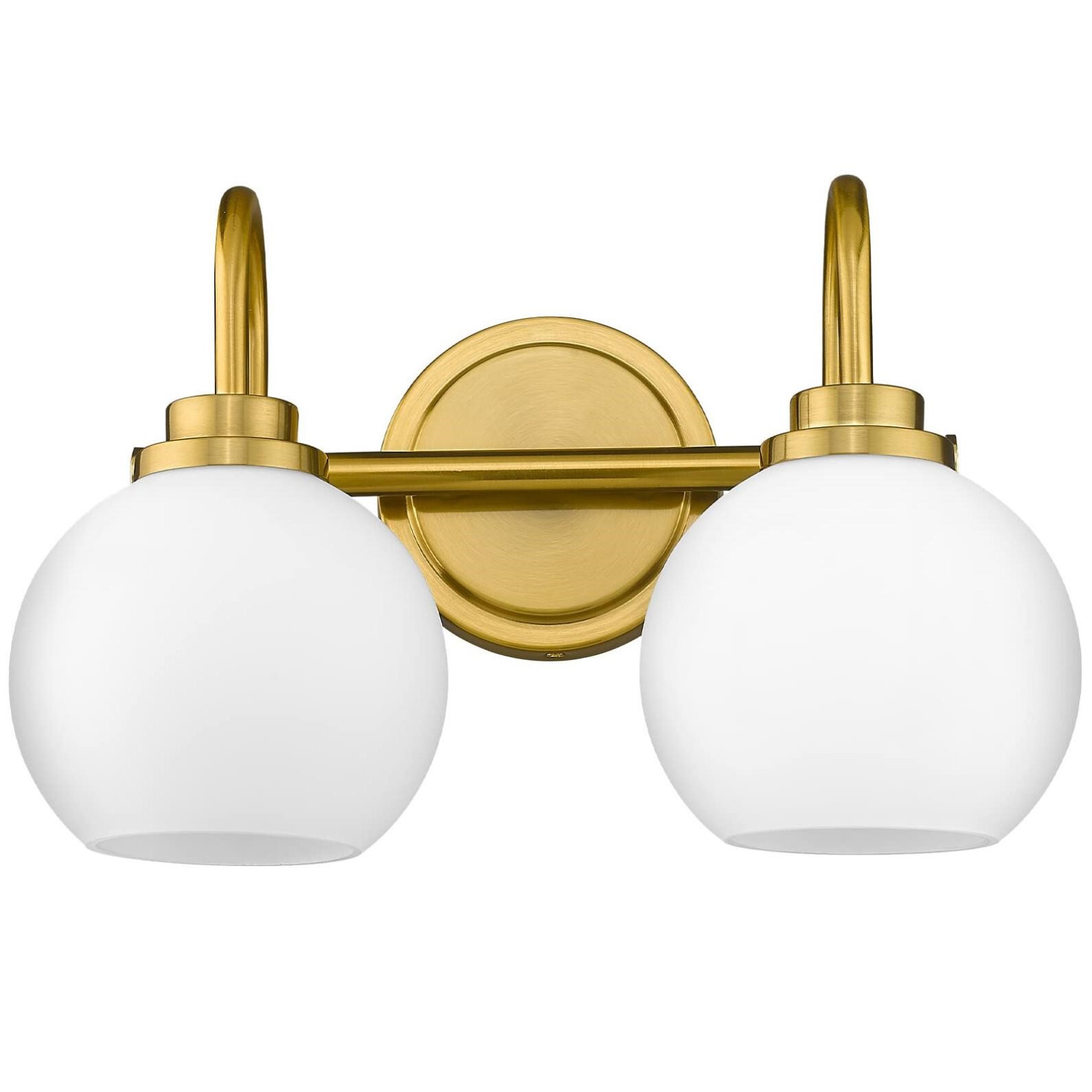 AKEZON Gold Bathroom Light Fixtures, 3 Light Gold