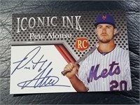 Iconic Ink Pete Alonso Facsimile Autographed card