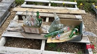 2 Boxes of Antique Bottles, Pepsi, Rootbeer,