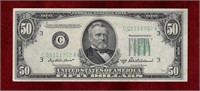 USA $50 BANKNOTE 1950 B PHILADELPHIA PA