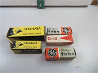 5 Vintage Radio Tubes in Boxes