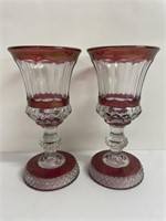 Indiana Glass Cranberry Vases