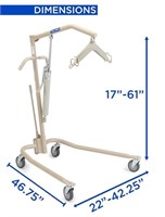 Invacare Lightweight Hydraulic Patient Lift, White