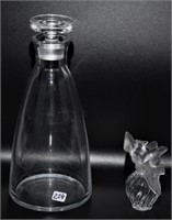Lalique Decanter and L'Air Du Temps Perfume Bottle