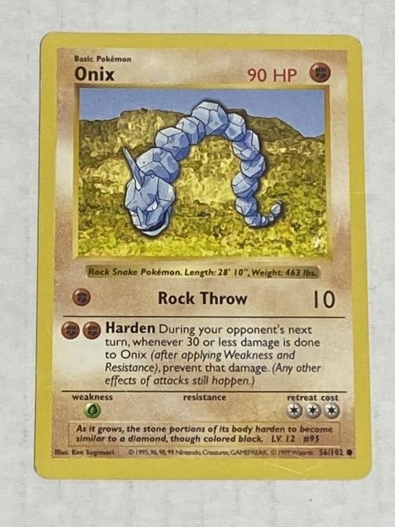 Pokemon -Onix 56/102-Base Set SHADOWLESS