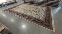 9'X12' Hand Knotted Wool/Silk Area Rug