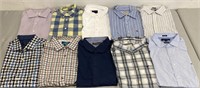 10 Men’s Button Up Shirts Size XL