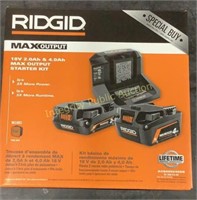 Rigid Max Output Starter Kit 18V 2.0Ah & 4.0Ah