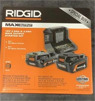 Rigid Max Output Starter Kit 18V 2.0Ah & 4.0Ah