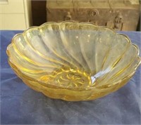 Amber colored bowl