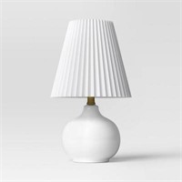 Set of 2 Table Lamps with Ivory Pleated Shade(2)