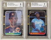 2pc Beckett Graded 2001 Donruss Anniv Originals