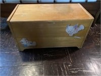 Vintage child chest measures 14 inches high by 27