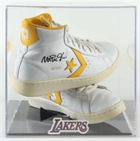 Autographed Magic Johnson Vintage Coverse Display