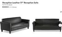 NEW IN BOX Reception Leather Sofa