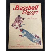 1910 Boston Red Sox Vs. Reds Souvenir Program