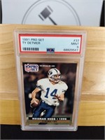 1991 Pro Set # 37 Ty Detmer ROOKIE PSA MINT 9