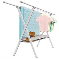 Uclet 76 Inch Foldable Clothes Drying Rack Aluminu