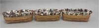 3 Booking Baskets All Lavender- Longaberger With