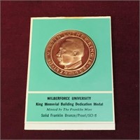 Wilberforce University Bronze Medal