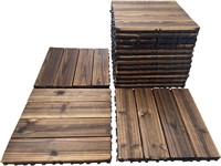 $109  36 Pack Hardwood Patio Deck Tiles