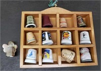 Lot of Decorative Thimbles in Display &
