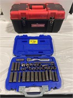 CRAFTSMAN SOCKET SET, CRAFTSMAN TOOL BOX W/