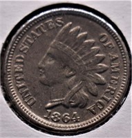 1864 INDIAN HEAD CENT XF
