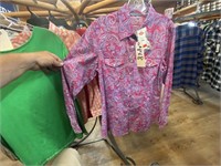 Cinch Women's Sz L Pearl Snap Long Sleeve Shirt