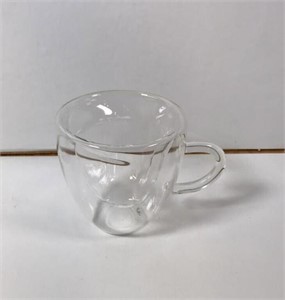 New Glass Heart Shaped Tea Cup
