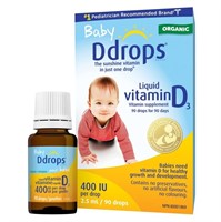 2027Organic Baby Ddrops 400 IU 90 drops - Daily Li