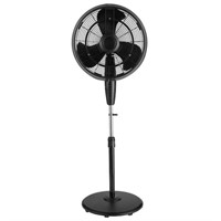 18 In. 3 Fan Speeds Misting Personal Fan In Black