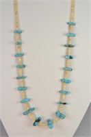 2 White Heishe Turquoise Necklaces