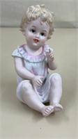 Bisque Porcelain Piano Baby Figurine Baby S