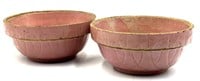 (2) Oven Wear USA #5 Pink Glaze Stoneware Bowls