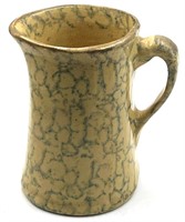 Yelloware Spongeware Juice Pitcher w Gold Rim