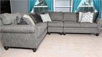 Ashley Furniture Gray Upholstered Sectional