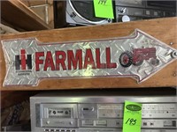 Farmall Diamond Plate Arrow Sign
