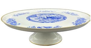 CHINOISERIE LIMOGES PORCELAIN CAKE PLATE
