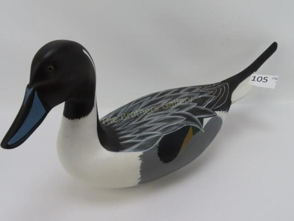 Carved Custom Pin Tail Duck by Kevin Volion